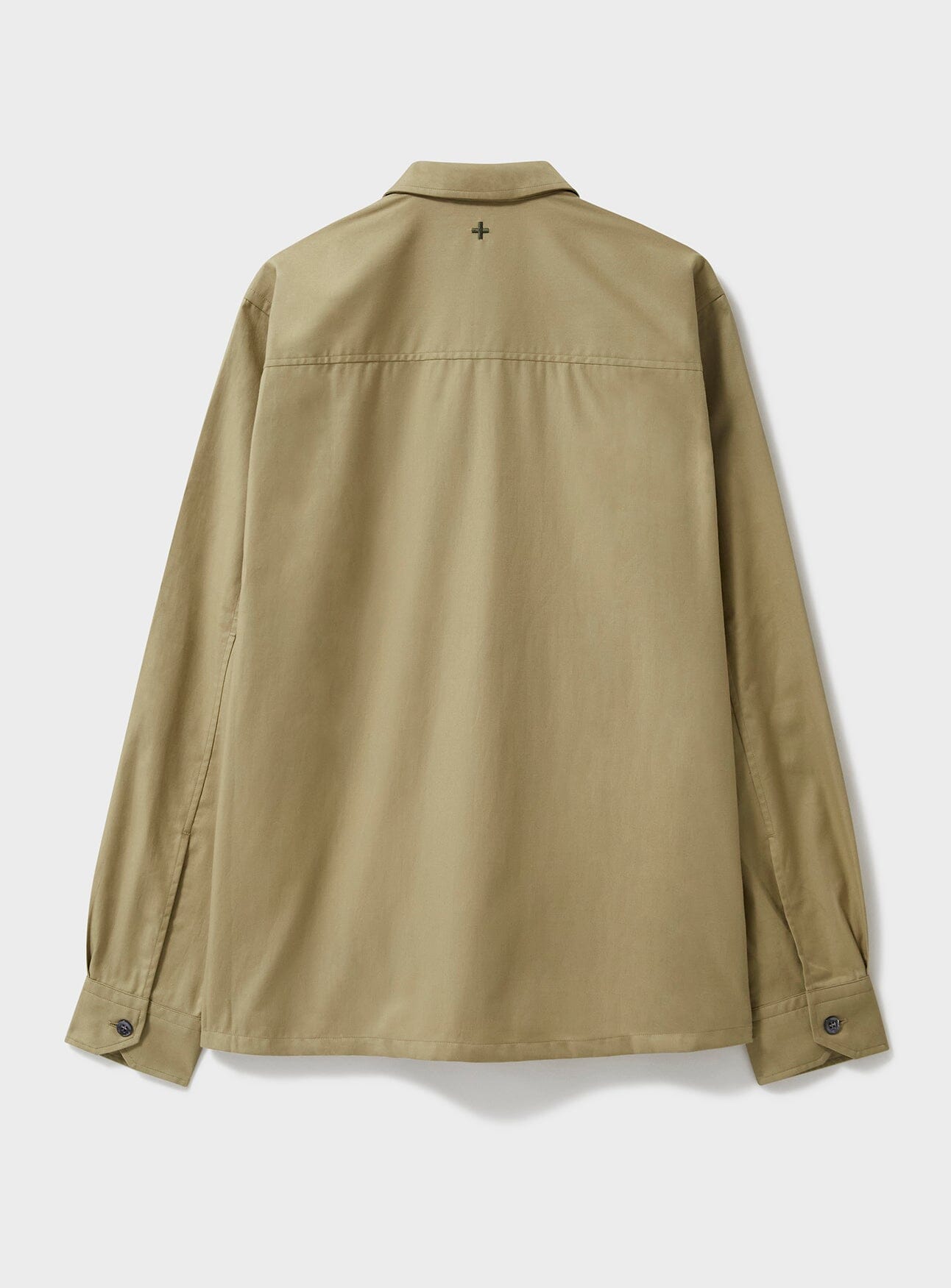 Surchemise kaki en sergé de coton régénératif
