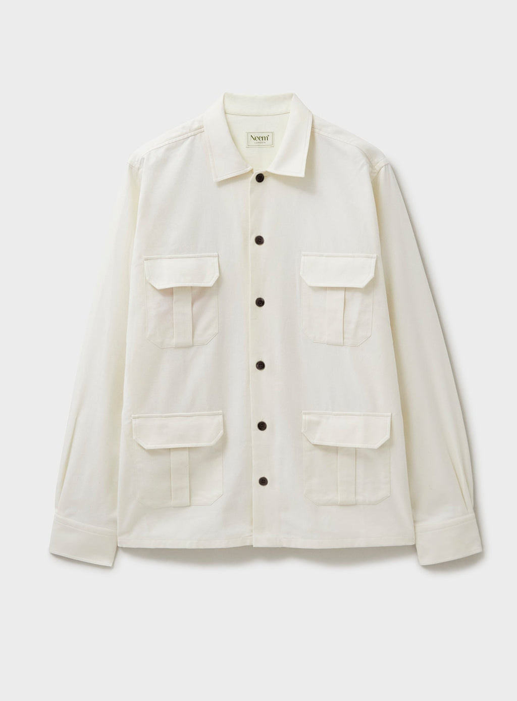 Surchemise en coton régénérateur non teint et non blanchi