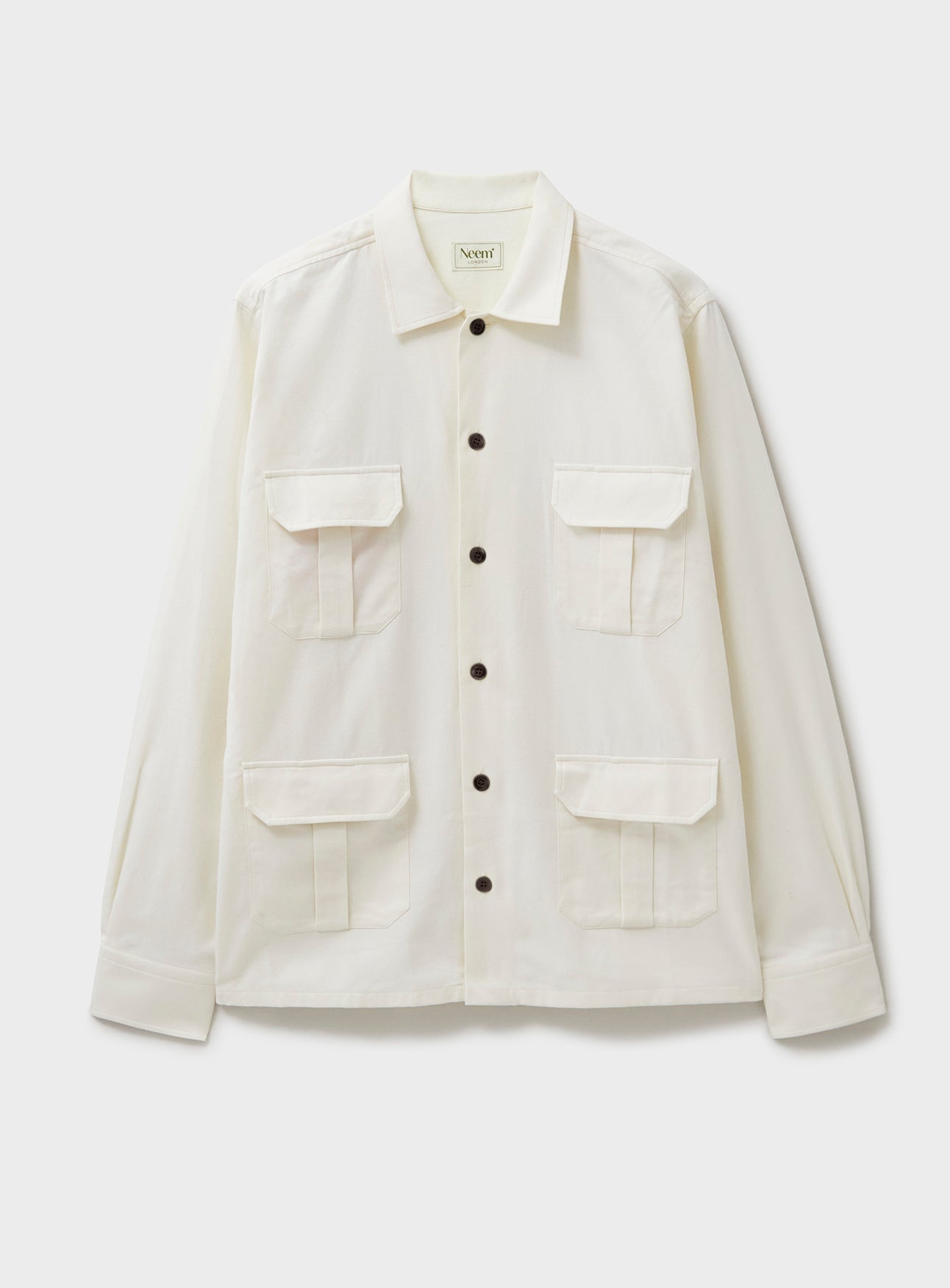 Surchemise en coton régénérateur non teint et non blanchi