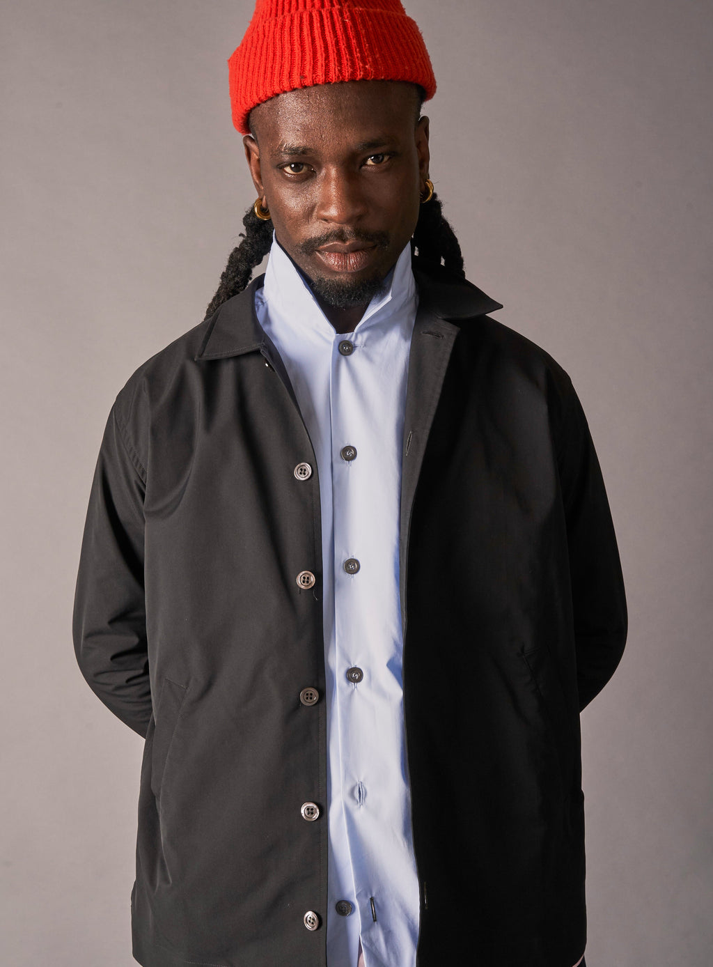 Veste de pluie noire Bomber