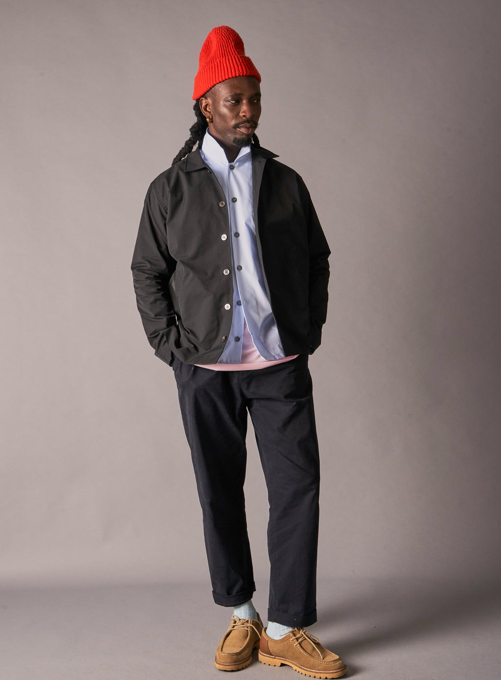Veste de pluie noire Bomber
