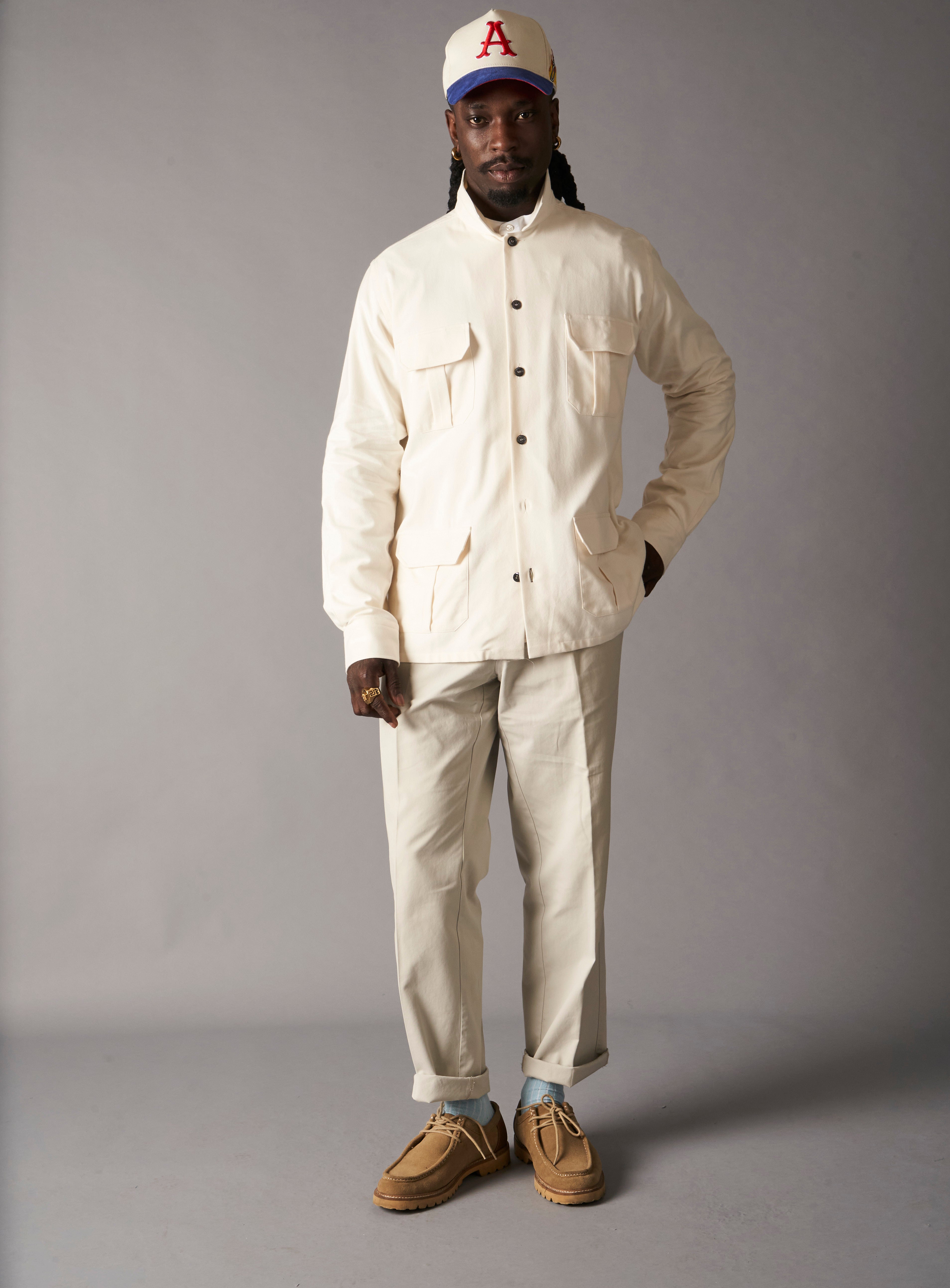Surchemise en coton régénérateur non teint et non blanchi