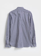 Chemise col cassé rayée moderne recyclée
