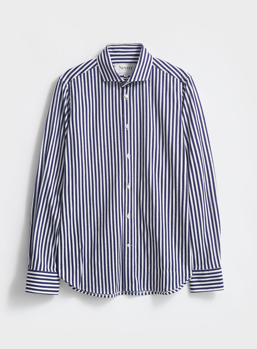 Chemise col cassé rayée moderne recyclée