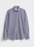 Chemise col cassé rayée moderne recyclée