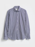 Chemise col cassé rayée moderne recyclée