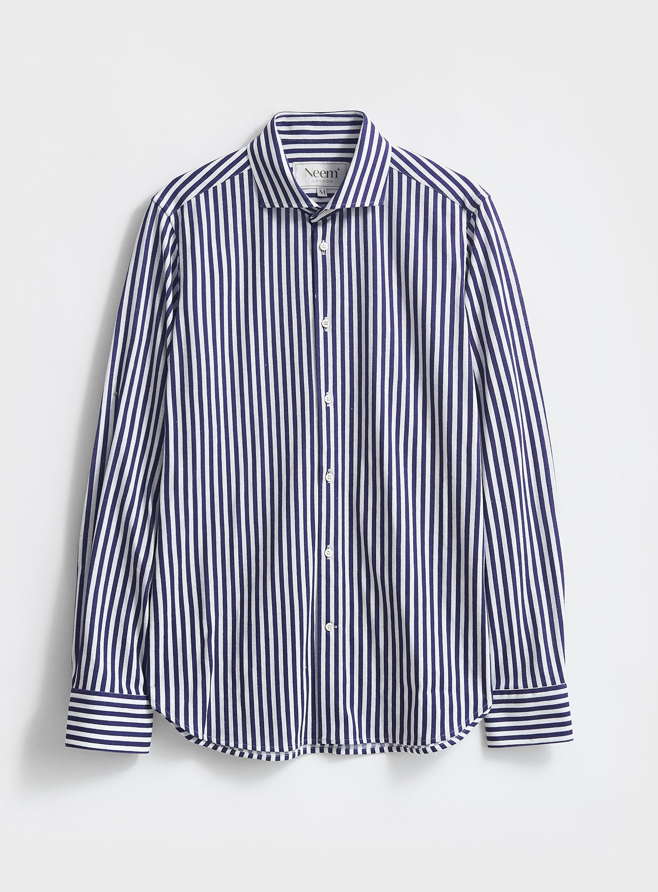 Chemise col cassé rayée moderne recyclée