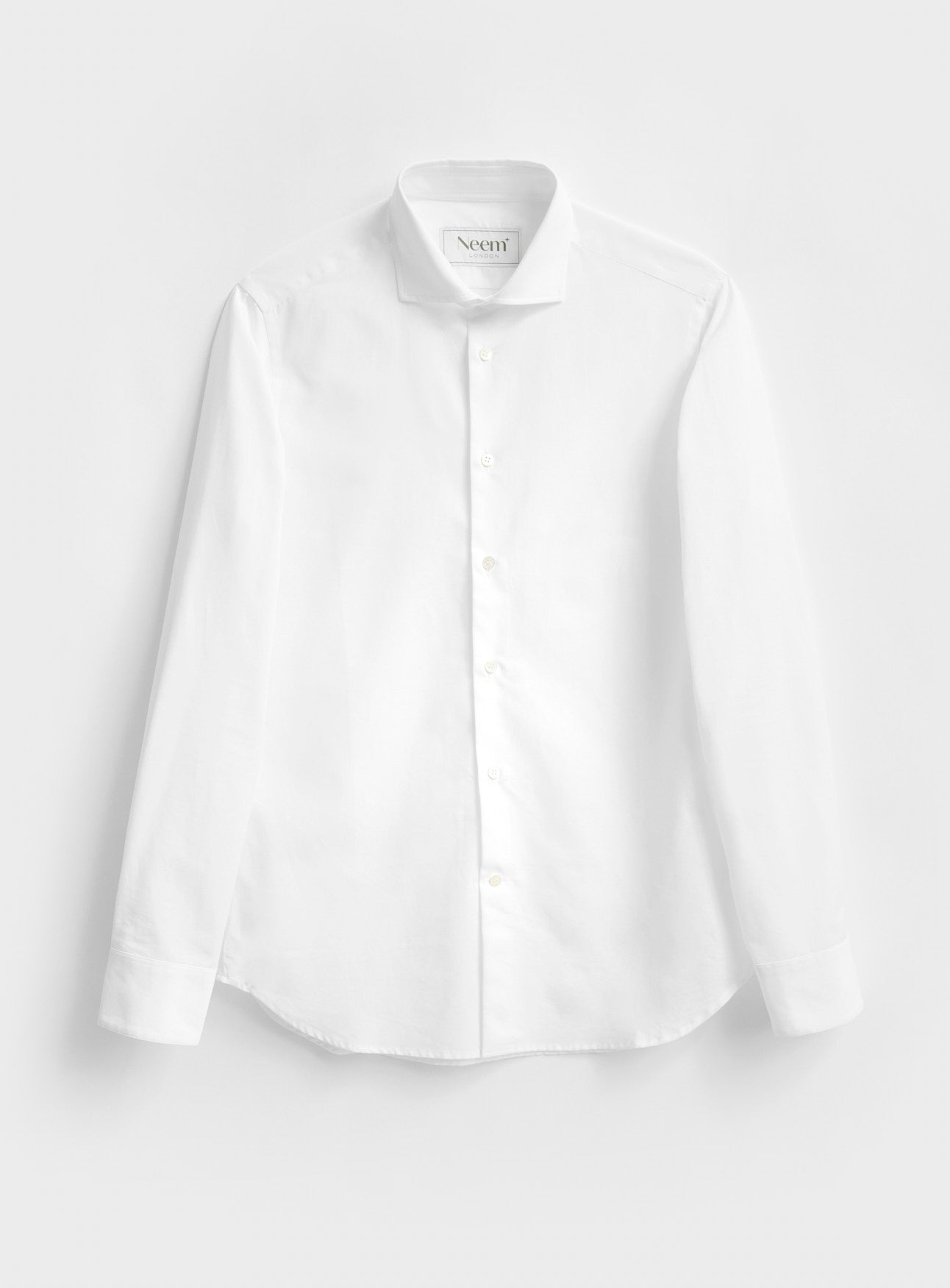 Chemise italienne blanche recyclée à col cassé