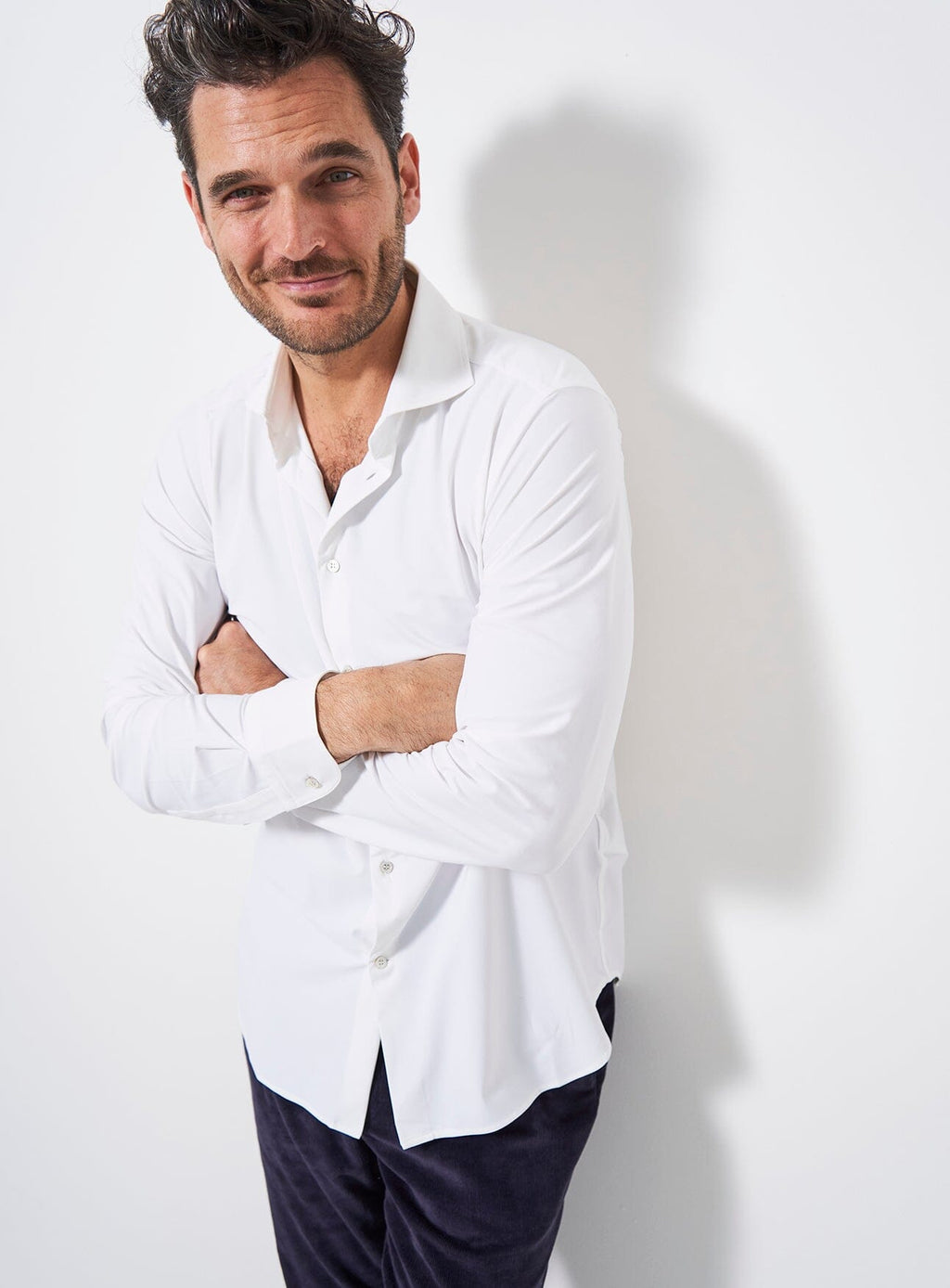 Chemise Confort Col Cassé Blanche Italienne Recyclée