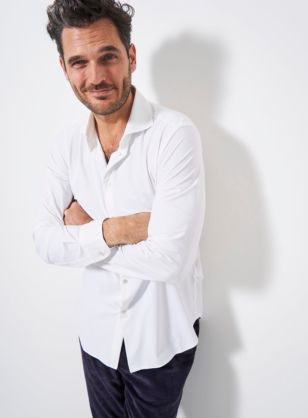 Chemise Confort Col Cassé Blanche Italienne Recyclée