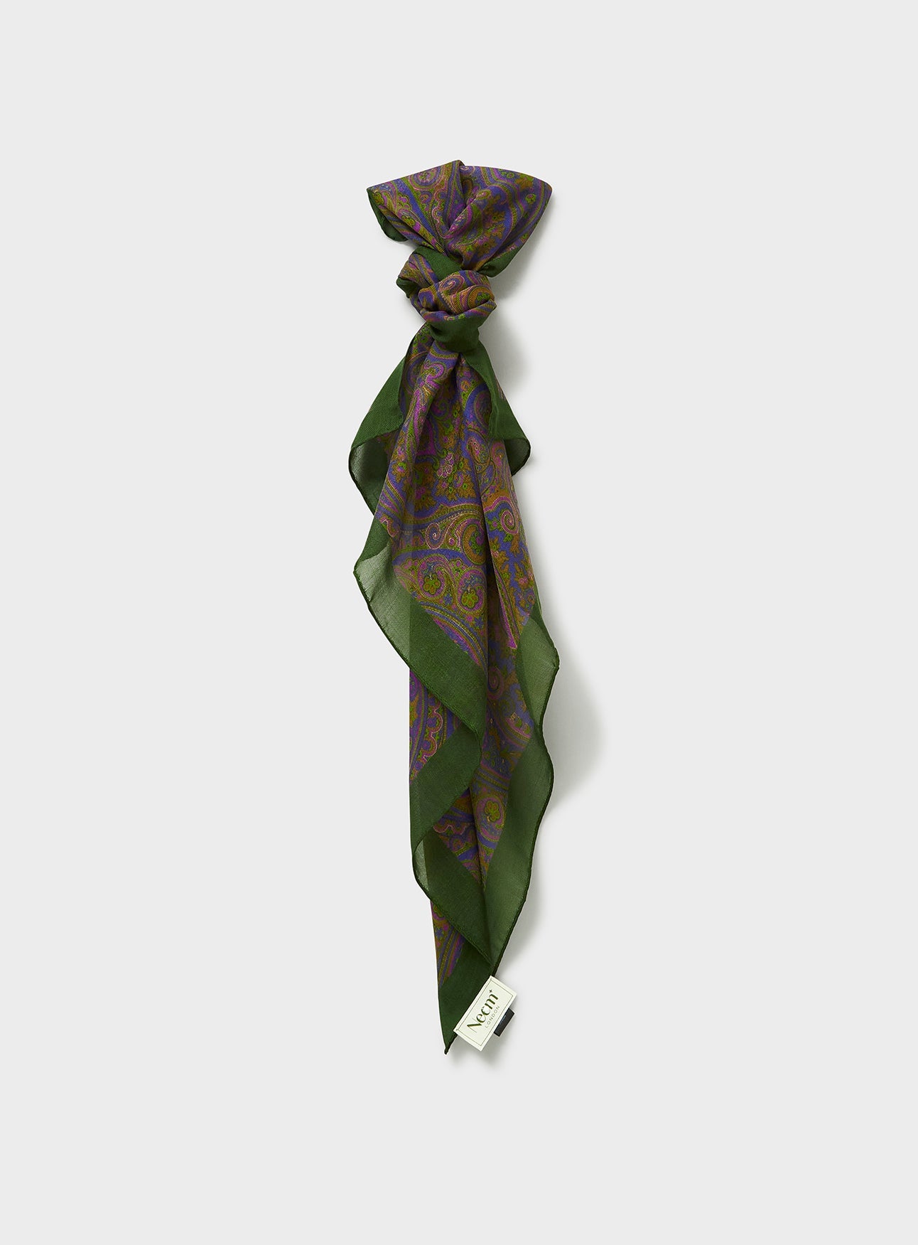 Écharpe de cou en Tencel italien vert British Racing Green