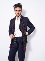 Écharpe italienne biodégradable en Tencel avec bordure noire