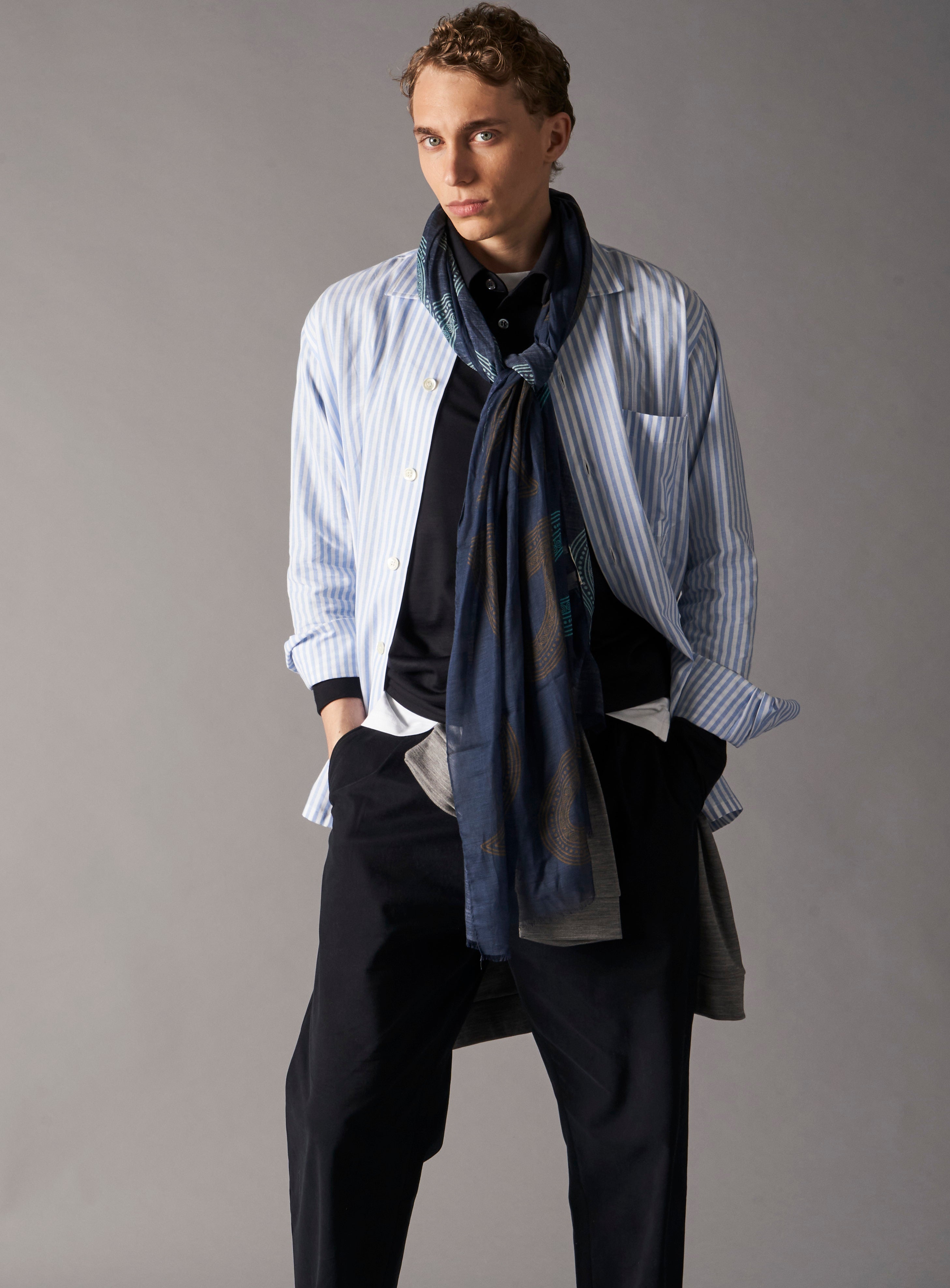 Veste-chemise Sky Bengal italienne recyclée