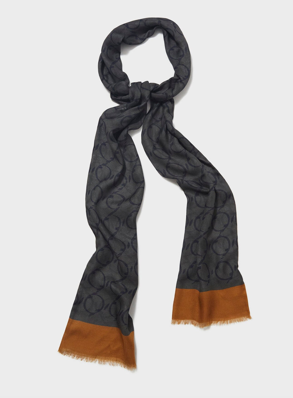 Foulard italien Tencel biodégradable à bordure verte