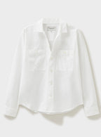Chemise blanche italienne recyclée à double poche