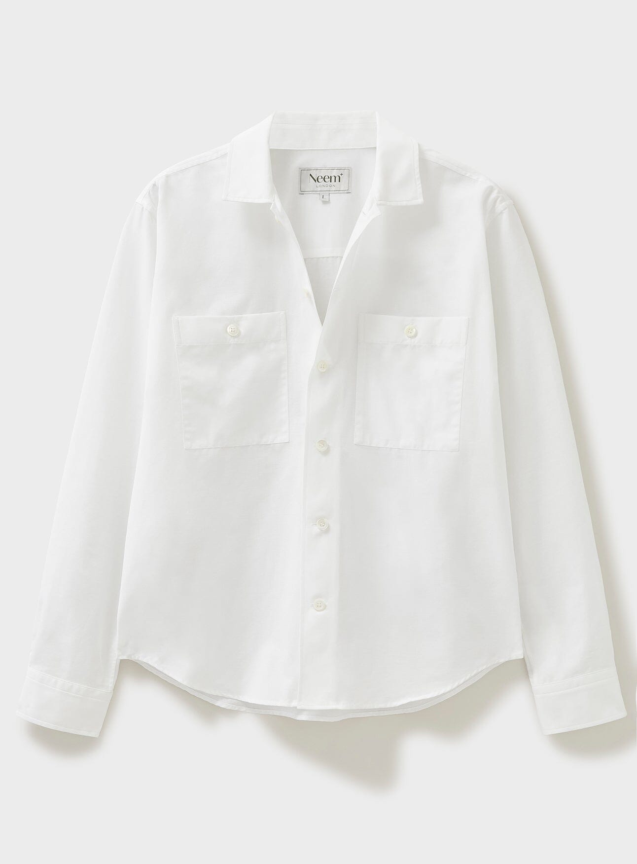 Chemise blanche italienne recyclée à double poche