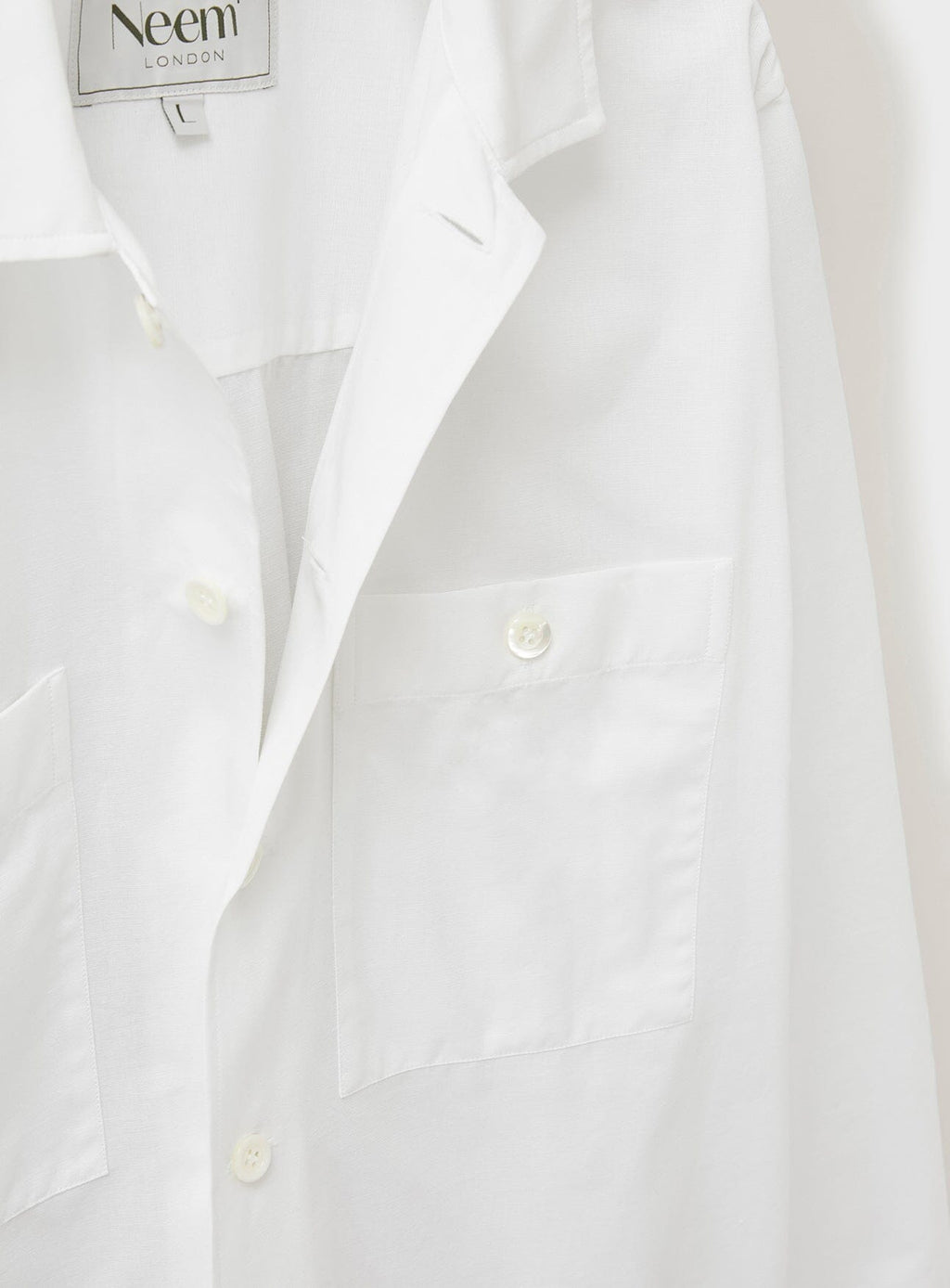 Chemise blanche italienne recyclée à double poche