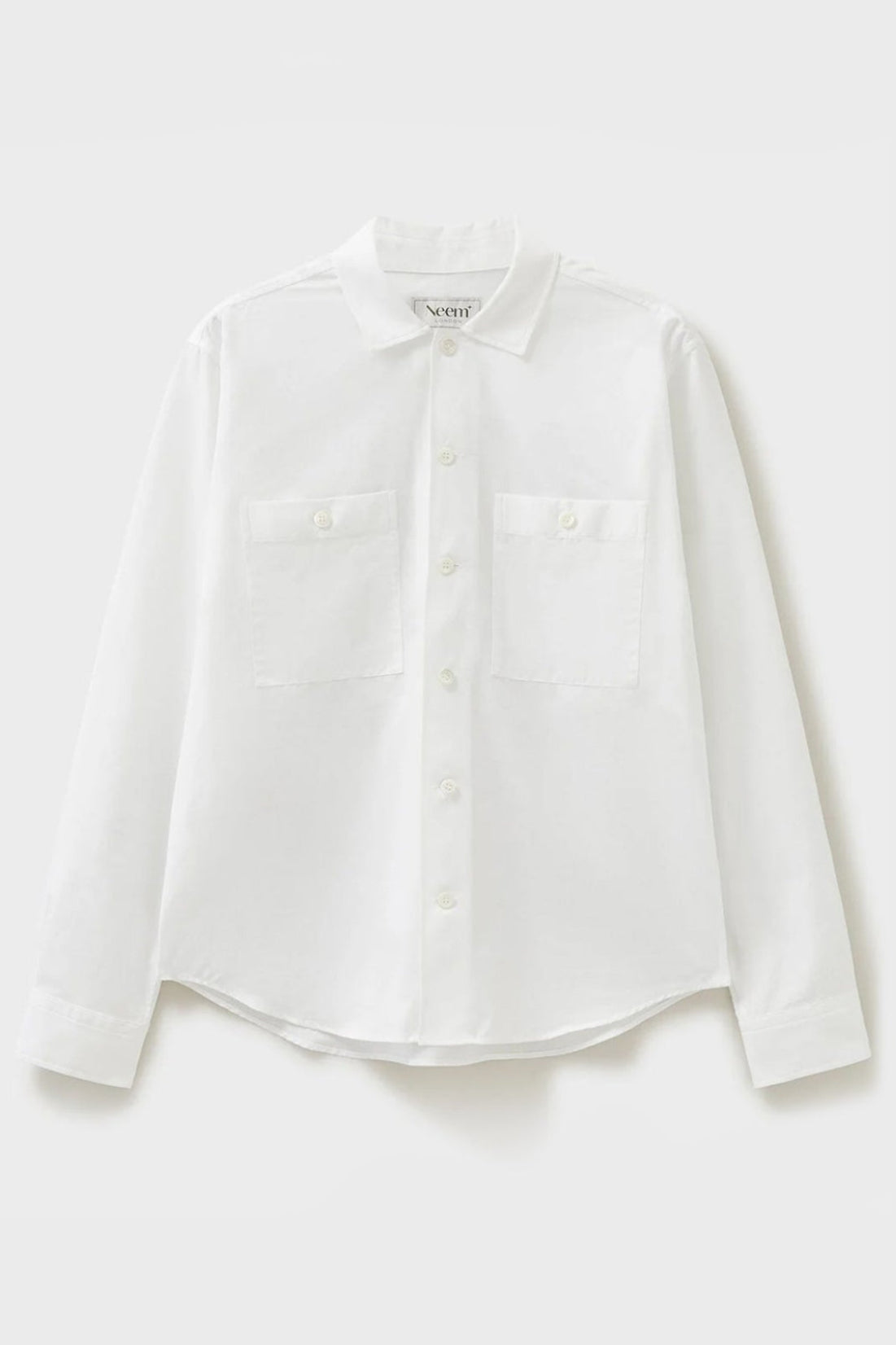 Chemise blanche italienne recyclée à double poche