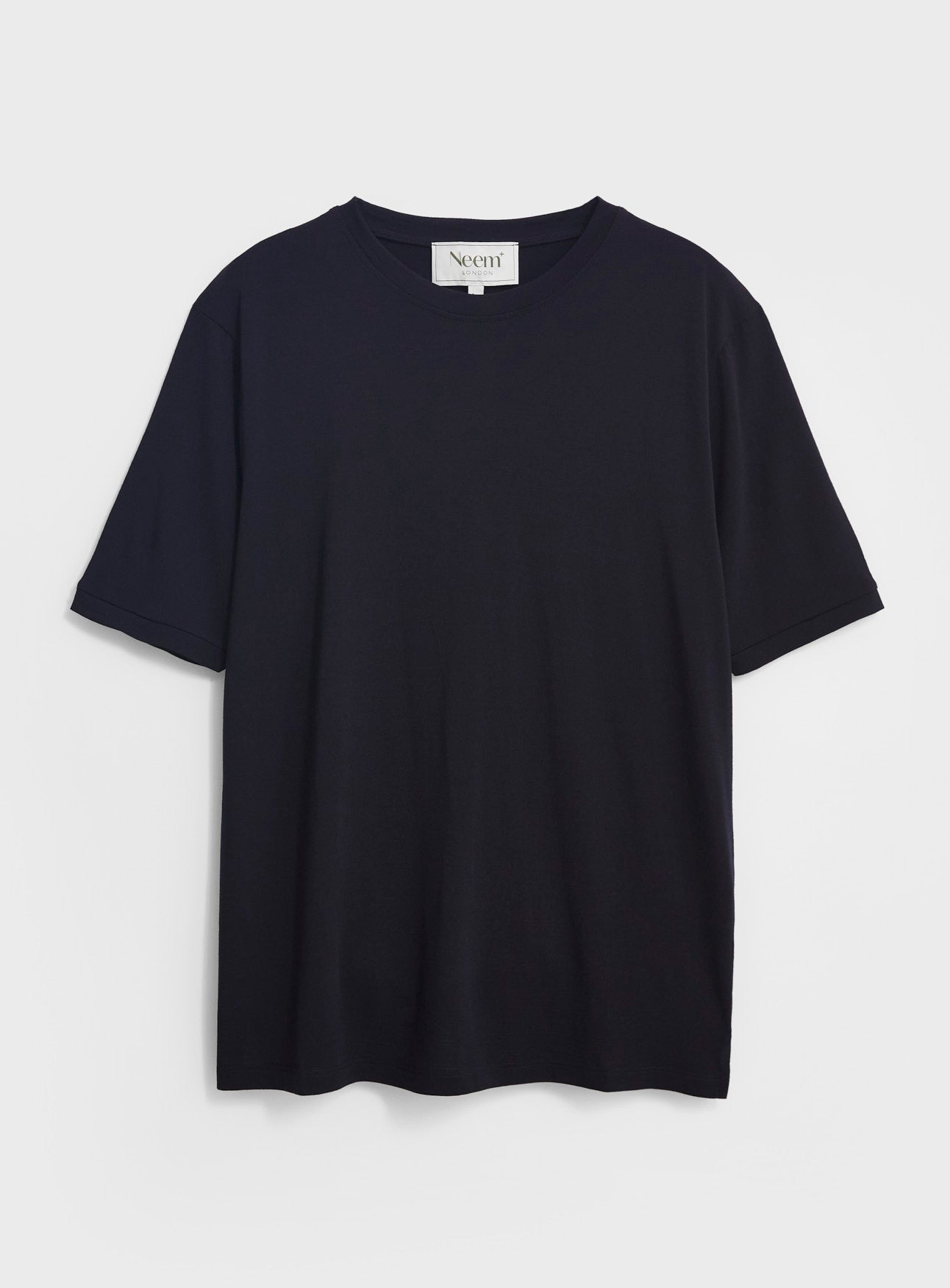 T-shirt en jersey de laine mérinos bleu marine