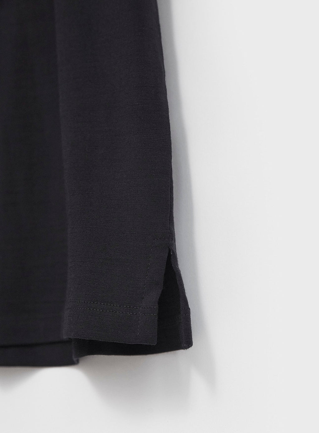 T-shirt en jersey de laine mérinos bleu marine