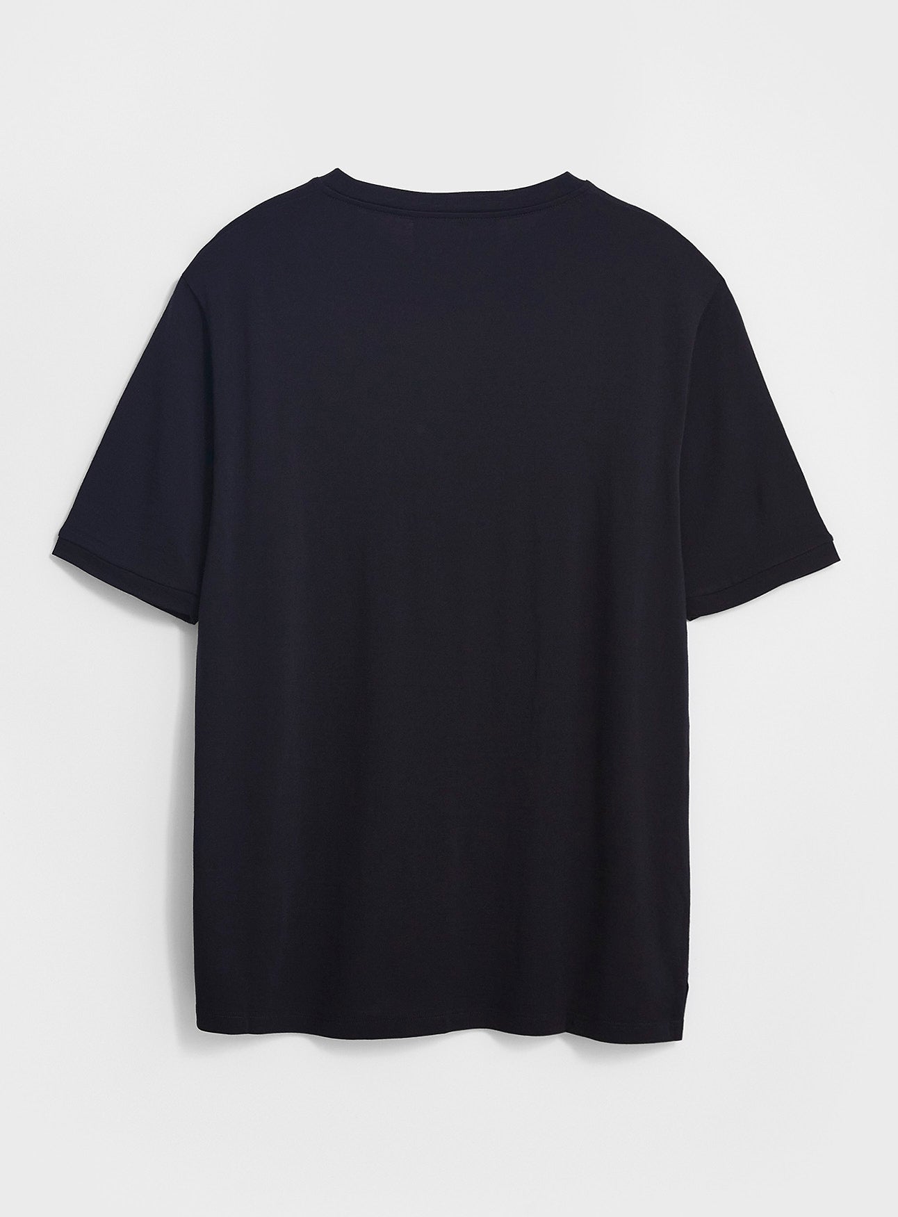 T-shirt en jersey de laine mérinos bleu marine