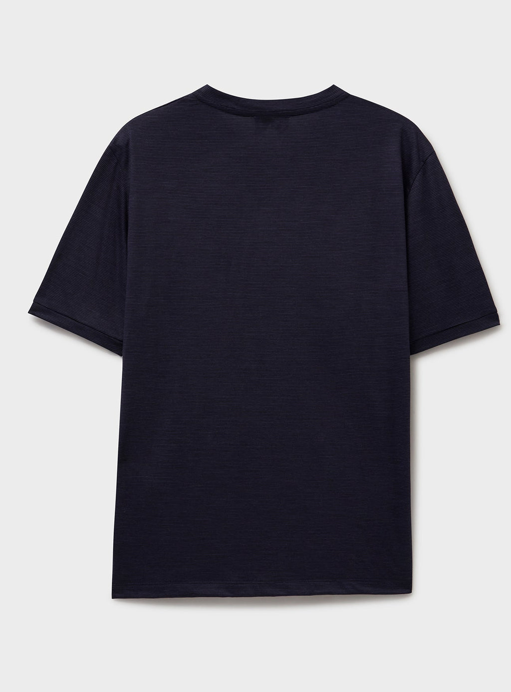 T-shirt en mérinos à rayures bleu marine