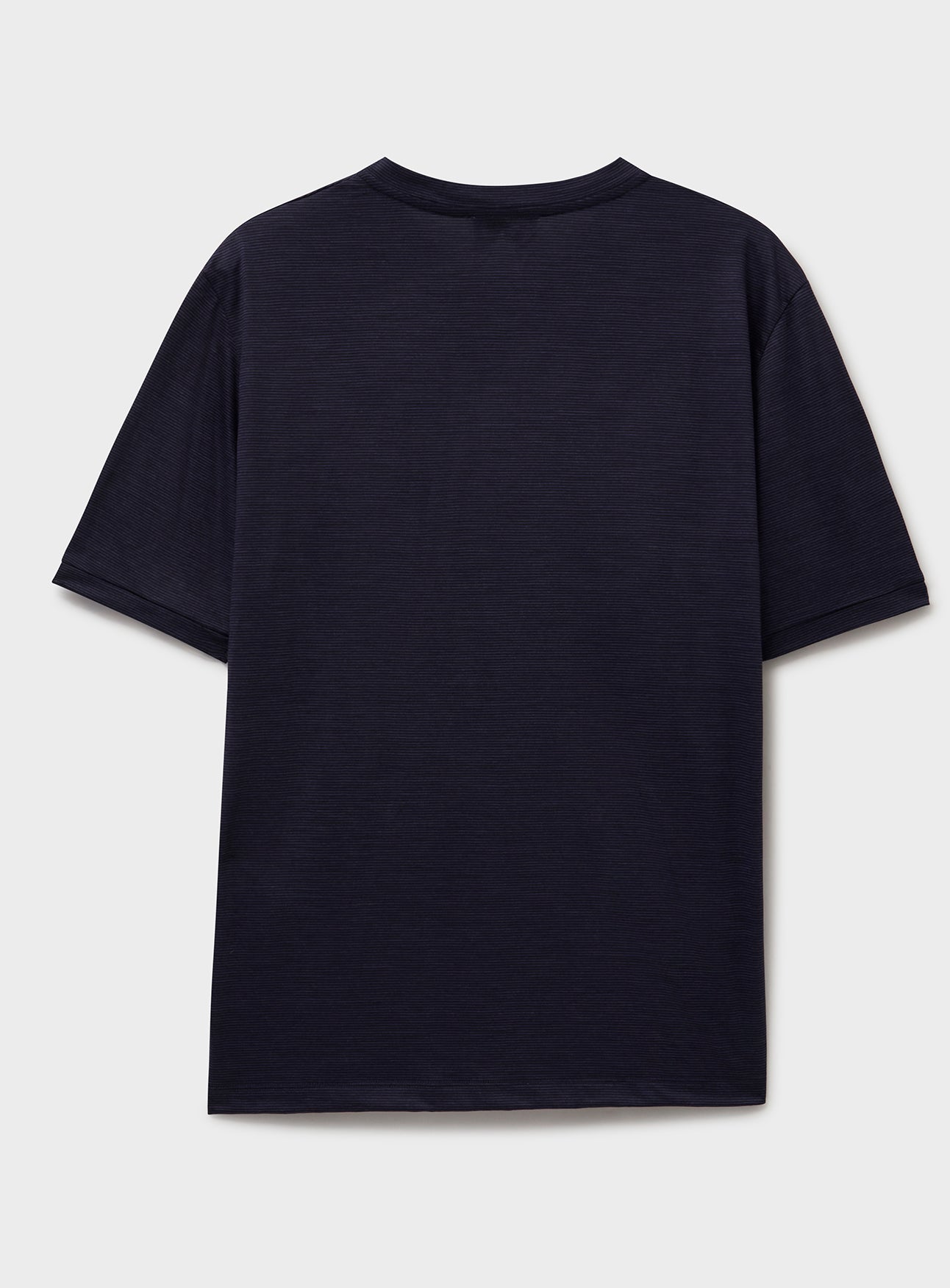 T-shirt en mérinos à rayures bleu marine