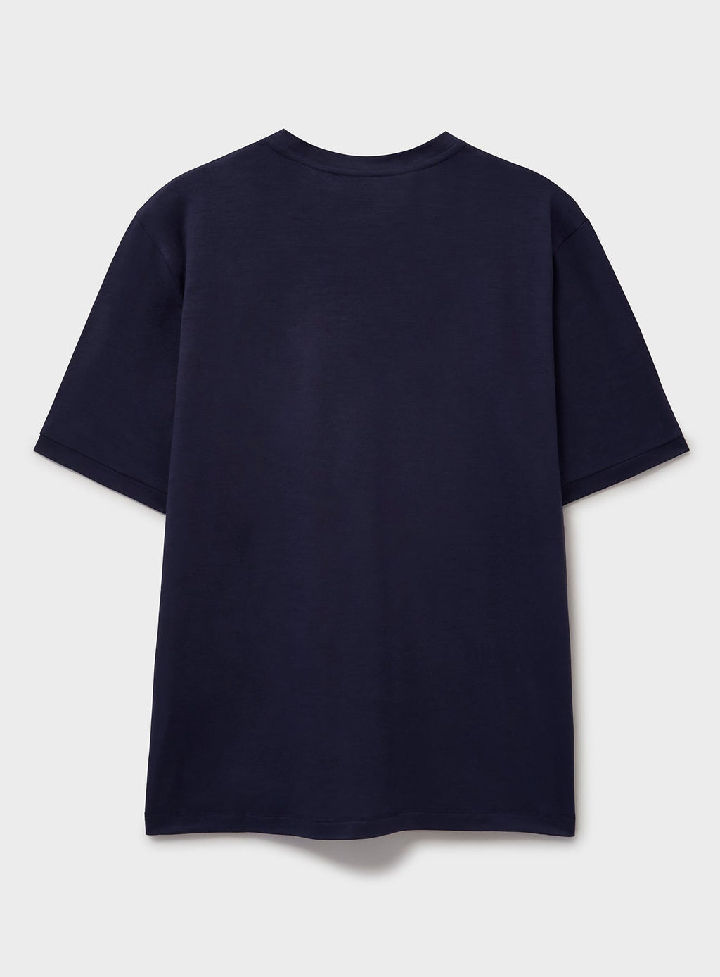 T-shirt Extensible Bleu Acier en Mérinos