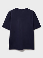 T-shirt Extensible Bleu Acier en Mérinos