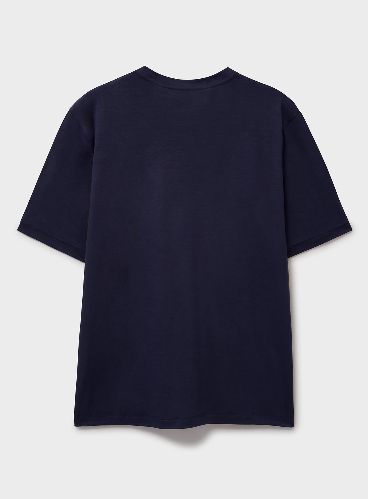 T-shirt Extensible Bleu Acier en Mérinos