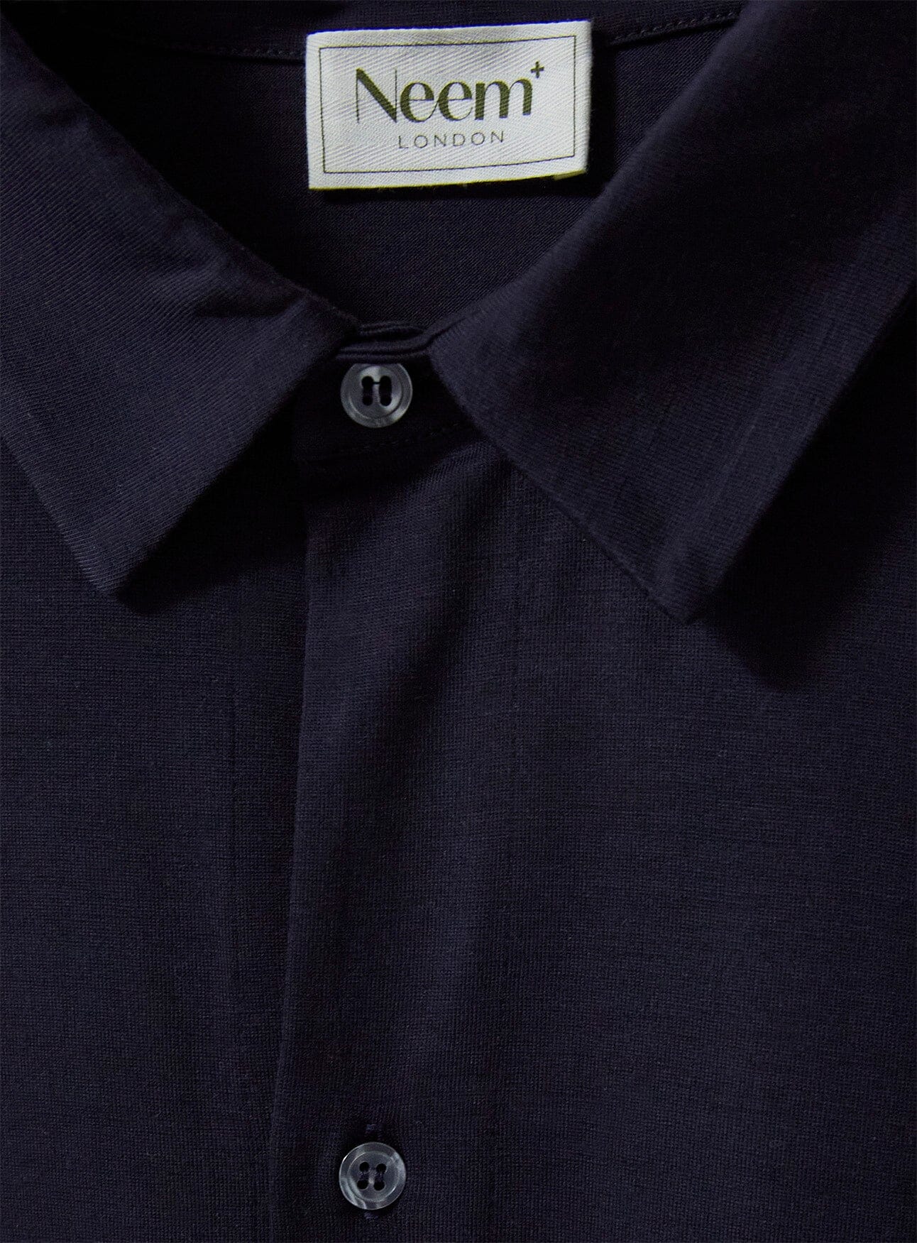 Surchemise en jersey de laine mérinos bleu marine
