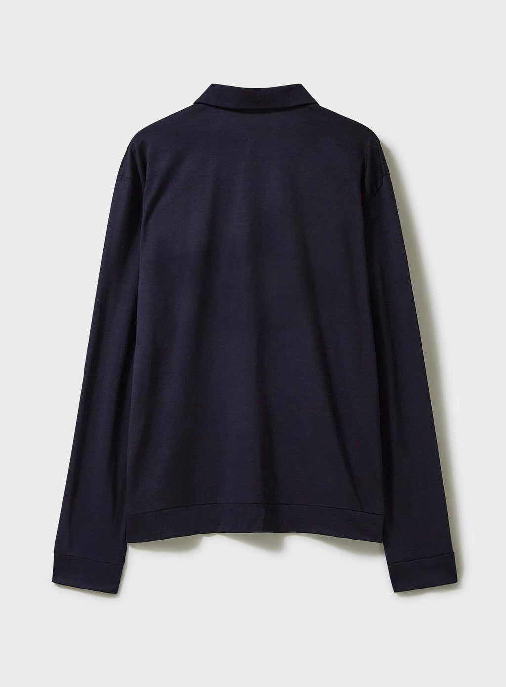 Surchemise en jersey de laine mérinos bleu marine