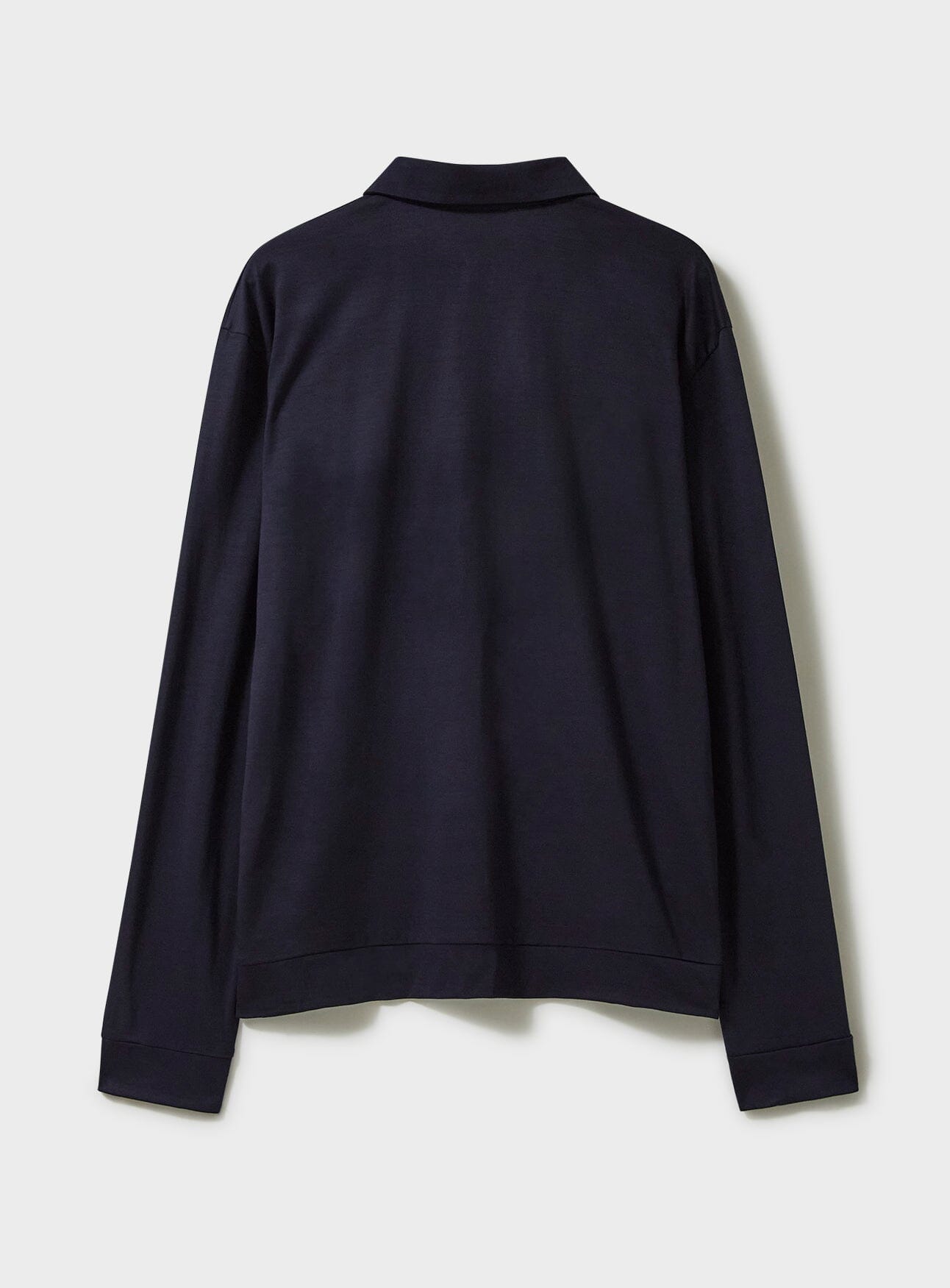 Surchemise en jersey de laine mérinos bleu marine
