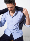 Chemise Confort Imprimée en Twill de Ciel Italien Recyclé