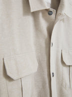 Surchemise en flanelle italienne recyclée couleur avoine